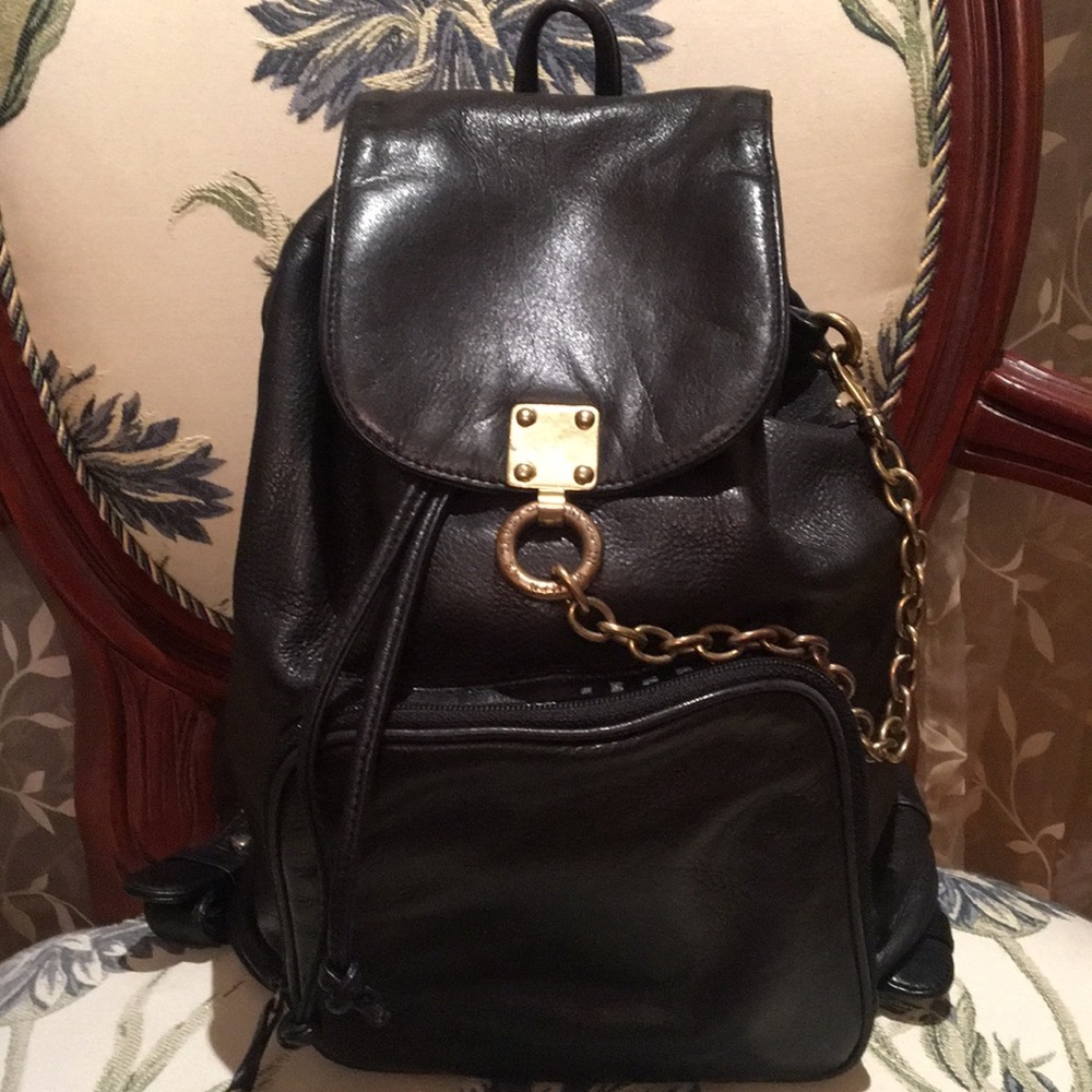 dkny leather backpack purse Women's Handbags Backpack,BLK/GOLD,large : Clothing, Shoes & Jewelry 11.5 x 13.5 x 4.5 DKNY/ Donna Karan | Bags